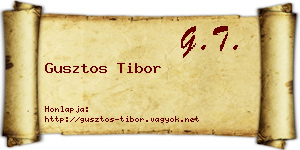 Gusztos Tibor névjegykártya